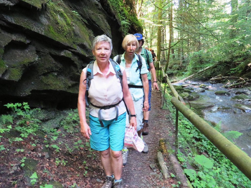 dem idyllischen Hausbach entlang