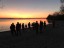 beim Sonnenuntergang